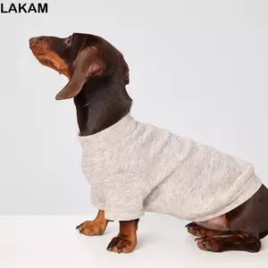 Áo len chó mùa đông LAKAM, giữ ấm Dachshund Chó Áo lót chó, đẹp trai Kết cấu thoải mái Màu trơn Quần áo cho chó mèo