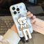 Ốp lưng iPhone chấm bi cặp đôi chó mèo kèm giá đỡ điện thoại gập iP - 11/12/13/14/15/16/17/Plus/Air/Pro/Max