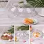LAKAM Vỏ Thực Phẩm Trong Suốt Chống Bụi Món Tráng Miệng Khay Bảo Quản Đĩa Tròn Sáng Tạo Bánh Acrylic Đĩa Bánh Mì