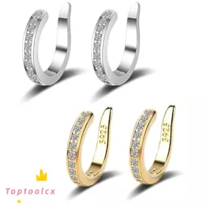 TOPTOOLCX Tai Corrector Kẹp, Punk Rock Phong Cách Thoải Mái Kẹp Bông Tai, Không Gây Dị Ứng Có Thể Tái Sử Dụng Không Lỗ Kẹp Tai Mặc Hàng Ngày