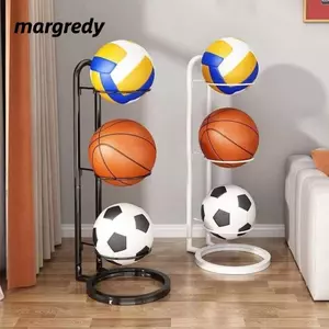 Đế trưng bày bóng đá MARGREDY, Giá đỡ lưu trữ bóng đa năng tiết kiệm không gian, Kệ lưu trữ nhiều lớp bằng gang chịu lực bền bỉ