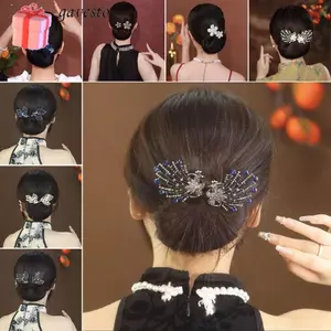 GAVESTO Hair Bun Roller, Dụng cụ tạo kiểu tóc Kẹp tóc hoa chống trượt, Thanh lịch linh hoạt hợp kim tóc sắt nữ Cô gái