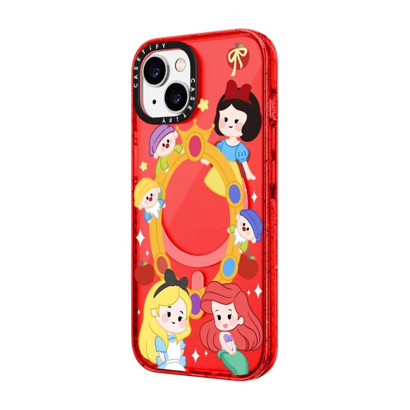 CASECASE X Hoạt Hình Công Chúa Cam / Đỏ / Perri Tím Kẹo Bộ Sưu Tập Màu Sắc Trong Suốt Cứng Từ Tính Hút Tác Động Dành Cho Apple IPhone 13 14 15 16 17Pro Max Plus Có Hộp