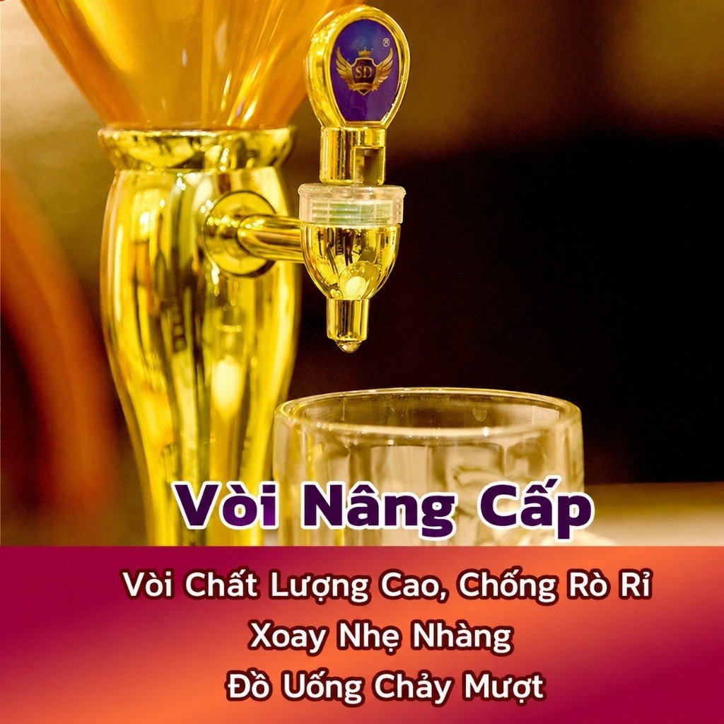 Hàng sẵn🚚Tháp bia 5 lít, lõi đá giữ lạnh🍺 đèn LED💡 Bình rót bia, Bia tháp, Máy rót bia cho quán beer, bar