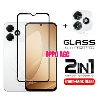 OPPO A6C Bảo Vệ Màn Hình 2 Trong 1 + Bảo Vệ Ống Kính Full Keo Dán OPPOA6C Kính Cường Lực Bảo Vệ Phim Với Camera Bảo Vệ Flim