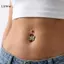LUImo Bụng Nút Nhẫn Tím Zircon Tòn Tòn Ten Thiết Kế Hỗn Hợp Thép Không Gỉ Chống Rỉ Rỉ Rỉ Nhẫn Nơ Cho Nữ Sử Dụng Hàng Ngày SBS