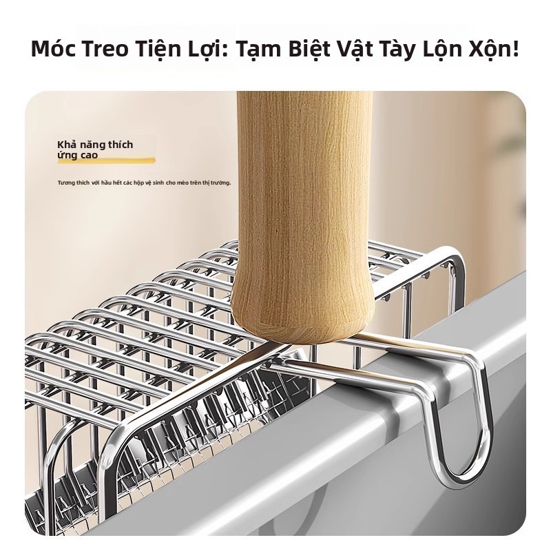 Phiên bản nâng cấp Đầu xẻng đựng rác cho mèo thế hệ thứ sáu Đế chống dính, có thể lọc tất cả các loại cát khoáng và nước đậu phụ