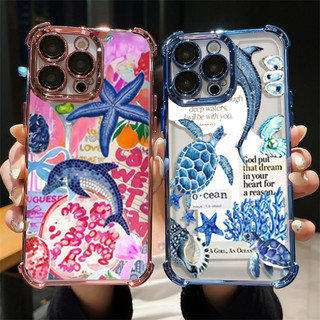 Ốp Điện Thoại Cho Redmi A7 PRO 15A A5 A3 15C 14C 13C 12C 9C A2 A1 9A 10C 13 12 Mạ Dễ Thương Xanh Dương Động Vật Chống Sốc Trong Suốt Mềm
