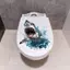 SWEET 3D Shark Decal Dán Tường Chống Thấm Nước Tự Dính Stier Cho Phòng Tắm & Phòng Ngủ Trang Trí n