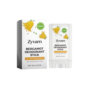 Que khử mùi Zyvarn Bergamot 15g Unisex - Bảo vệ mùi lâu trôi 48H Mùi thơm tươi mát cả ngày - Chăm sóc nách không dính mịn màng cho nam và nữ Kiểm soát mồ hôi và mùi 48 giờ