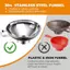 Nhíp Rất Phổ Biến 2 Kích Thước Thép Không Gỉ Miệng Rộng Đóng Hộp Phễu Salad Đầm Chất Lỏng Phễu Phễu Lọc Dụng Cụ Nhà Bếp Tiện Ích VN