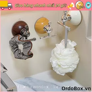 Móc Cốc Hút ORDOBOX, Móc Phòng Tắm Chống Nước Có Thể Tái Sử Dụng, Chịu Lực Mạnh Không Đấm Cửa Cần Thiết Móc Quần Áo Cửa Ban Công Cửa