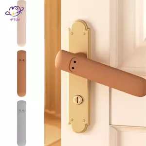 Vỏ tay nắm cửa bằng silicon HFTOY Chống trượt Tay nắm cửa chống tĩnh điện Chống va chạm Im lặng Bảo vệ cửa an toàn cho trẻ em ~