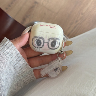 Ins Phổ Biến Xiaoyu Yuy Girl Tai Nghe Dành Cho IPhone AirPods Pro AirPods Pro3 Pro2 AirPods 4 3 2 1 Vỏ Tai Nghe Không Dây Apple IMD Chic
