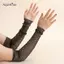AqToCna Chụp Ảnh Baground Thời Trang Lấp Lánh Lưới Dài Ren Găng Tay Trang Trí Móng Tay Chống Đỡ Phụ Kiện Tay Gợi Cảm Tay Làm Móng Tay Dụng Cụ Chụp Ảnh AqToCna