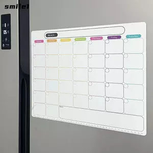 Nam châm tủ lạnh có thể xóa được SMILE, Nam châm tủ lạnh mềm mại hàng tháng và hàng tuần, Dụng cụ lập kế hoạch hàng tháng từ tính bền bỉ tại nhà