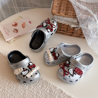 Trẻ Em Nhẹ EVA Dép Mùa Hè Mới Bé Gái Kitty Giày Công Chúa Nhân Quả Trong Nhà Ngoài Trời Rỗng Thoáng Khí Dép Đi Biển Trẻ Em