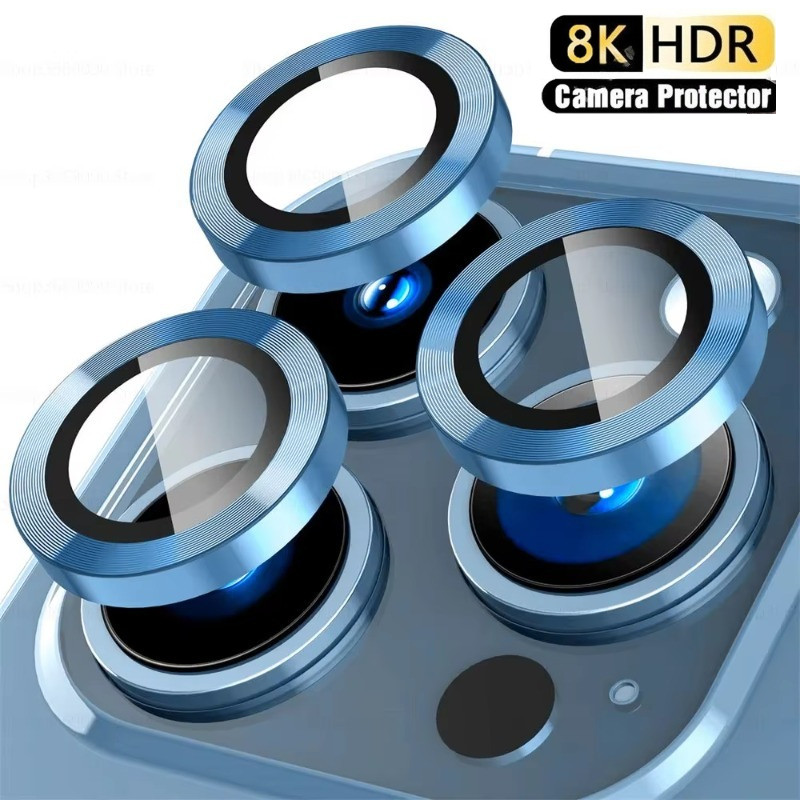 Dành Cho iPhone 15 14 Pro Max Plus Điện Thoại Camera Bảo Vệ Ống Kính Vòng Dành Cho iPhone 15Pro 15ProMax 15Plus 14ProMax 14Pro 14Plus Hợp Kim Nhôm Bảo Vệ Kính Cường Lực Ống Kính Phim