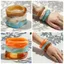Vòng tay Acrylic WEETW, Vòng tay nhựa chuyển màu trong suốt, Vòng đeo tay cổ điển chống thấm nước bằng đá cẩm thạch không đều Chunky Cuff Fashionistas
