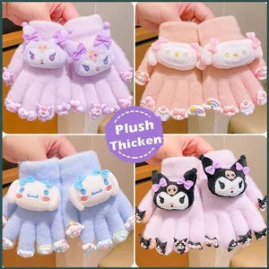 SQ Trẻ Em Sanrio Sang Trọng Găng Tay Mùa Thu Đông Ấm Áp Và Chịu Lạnh Kuromi Melody Lotso