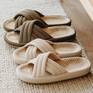 Phong Cách Nhật Bản Vải Lanh Dép Nữ Mùa Hè Vải Lanh Cotton Văn Phòng Hộ Gia Đình Trong Nhà Tắt Tiếng Nam Sàn Nhà Đế Dày Chống Trơn Trượt