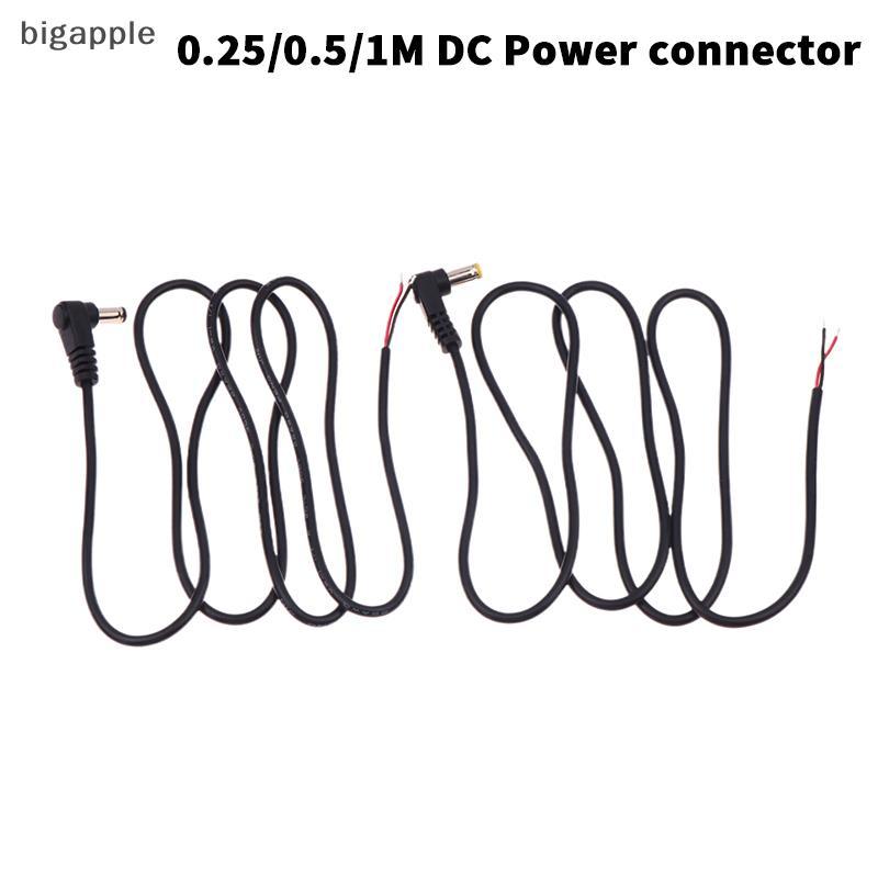 Bigapple 5.5x2.1mm / 2.5mm Góc Phải DC Cáp Nguồn Nam Cắm Nối Dài RDG