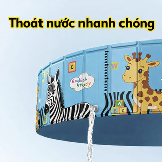 Bể bơi Gấp Gọn Cho Bé, Hồ Bơi Không Cần Bơm Gia Đình, 3 Lớp PVC Dày, Hồ Bơi Trẻ Em Ngoài Trời