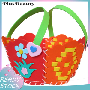 < Pluscloth > DIY Hoa Dễ Thương Thủ Công Thủ Công Trẻ Em Đồ Chơi Sáng Tạo Giỏ Chứa Đồ Bện