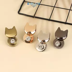 E-WOITD 1Pc Dễ Thương Hợp Kim Kẽm Hình Mèo Xoay Lo Túi Xoắn Lo Đóng Khóa DIY Da Thủ Công Túi Xách Túi Đeo Vai Ví Phần Cứng E-WOITD