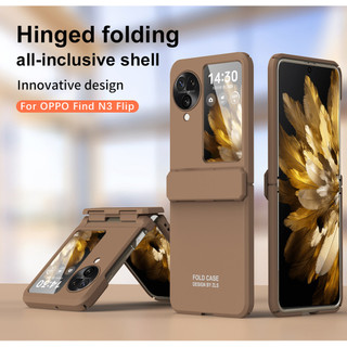 Ốp Lưng Cho OPPO Find N3 N2 Flip Matte Chống Vân Tay Full Bản Lề Ống Kính Bảo Vệ Màn Hình Thiết Kế Sạc Không Rào Chắn Vỏ Chống Sốc
