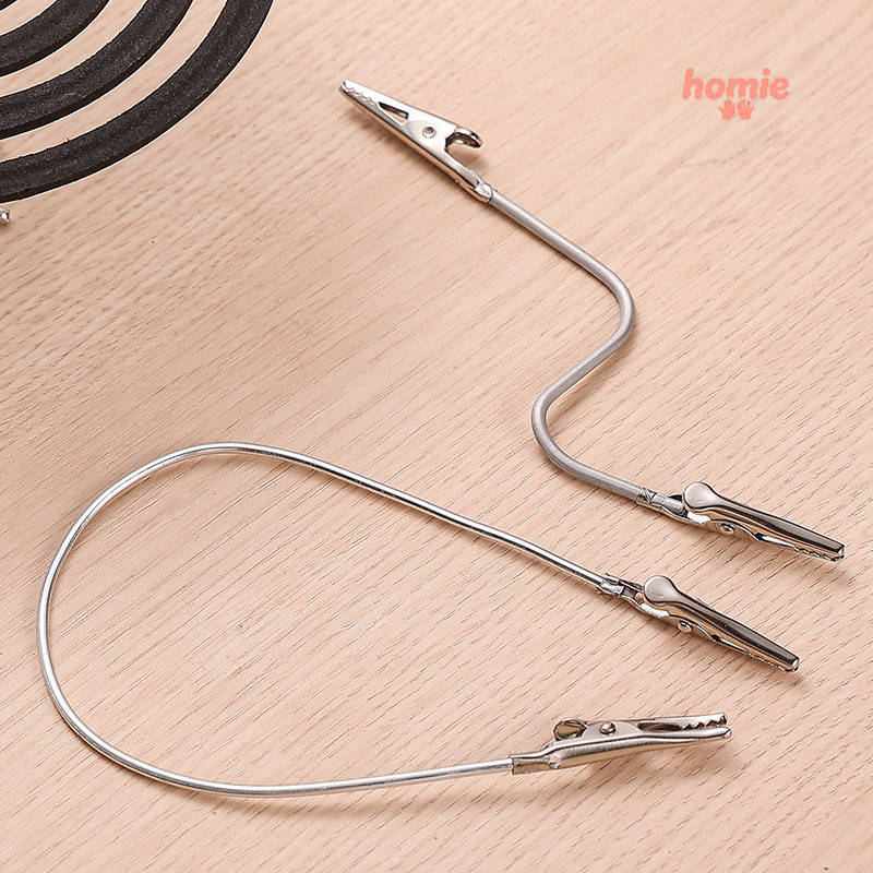 Kẹp nhang muỗi hai đầu bằng thép không gỉ, kiểu kẹp cá sấu, đa chức năng.