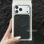 Ốp Điện Thoại Cho iPhone17 16 15 14 13Pro / promax Kẻ Sọc Từ Tính Chống Sốc PC Cứng