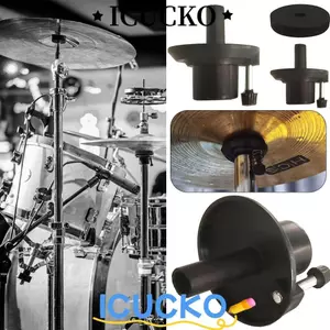 ICUCKO Cymbal Đứng Giá Đỡ Cao Su Đen Cymbal Đứng Chân Đế Điều Chỉnh Các Bộ Phận Cố Định Giá Đỡ Nhựa