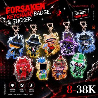 FORSAKEN KEYCHAIN PIN AND STICKER | ROBLOX Ganci Pin Stiker Elliot Chance Mafioso Itrapped C00lkidd 007n7 1x1x1x1 T