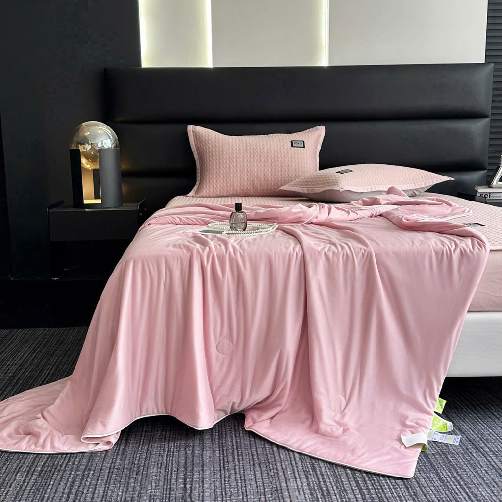 (CH704) Chăn hè thun lạnh độ thoáng mát cực cao kèm lớp bông êm ái, tông màu basic, tinh tế Memminbedding Luxury - D1