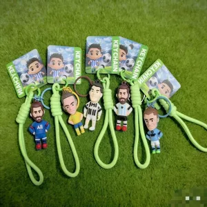 2026 World Cup Hoạt Hình Messi Sáng Tạo Bóng Đá Xe Schoolbag Đồ Trang Trí Búp Bê Móc Chìa Khóa Quà Tặng Chìa Khóa 5.29