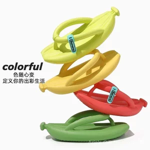 Chuối Flip-Flops Nữ Đế Dày Mặc Ngoài Đi Biển Mùa Hè eva