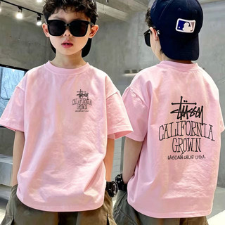Áo Thun Trẻ Em Unisex In Chữ Thời Trang, Cotton Mềm, Áo Ngắn Tay, Phù Hợp Đi Học & Chơi, Cho Bé 3-12 Tuổi