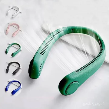 Quạt cổ di động, quạt đeo cổ cá nhân có thể điều chỉnh cho nam và nữ, quạt di động USB, quạt làm mát du lịch, Ấn Độ