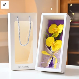 Bó hoa lan Phalaenopsis nhân tạo - Hộp hoa xà phòng để lưu niệm