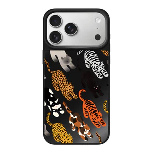 Nghệ Sĩ Da Báo In Gương Từ Tính Ốp lưng iPhone 16 Plus 15 14 13 12 17 Pro Max 17 Air Case Chống Sốc Bảo Vệ Mặt Sau