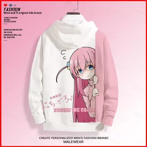 YB1 Bocchi The Rock Áo Khoác Anime Dài Tay Top Nữ Cosplay Gotou Hitori 3D Áo Chui Đầu Thời Trang Oversize BY