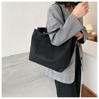 Túi vải canvas dung tích lớn, đơn giản và sành điệu để đi lại, phổ biến, dễ thương và đa năng