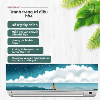 Nhãn dán điều hòa treo mới, nhãn dán điều hòa, tủ lạnh, phong cách châu Âu, tranh trang trí, phim tự dính, phim bảo vệ chống nước R1T5