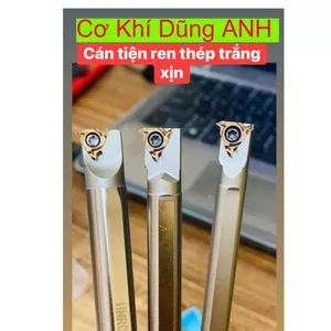 Cán tiện ren lỗ làm bằng thép trắng xịn cán ngon và bền