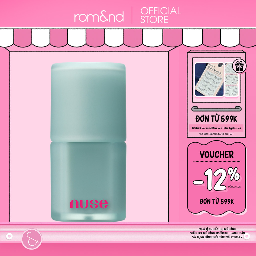 [Nuse by Romand x KOL] Son Kem Lì Mịn, Che Rãnh Môi, Thuần Chay Nuse Mousse Liptual 4.5g