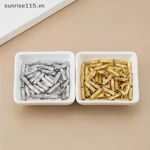 SRVN 2x8mm Ống Hạt 50 Chiếc Lý Tưởng DIY Trang Sức Làm Miếng Đệm Thủ Công Phụ Kiện.