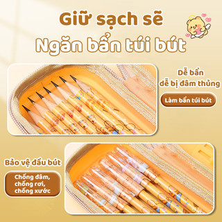 Nắp bút chì 36 chiếc hoạt hình bảo vệ ngòi chì giữ túi bút sạch sẽ cho học sinh phụ kiện cần thiết