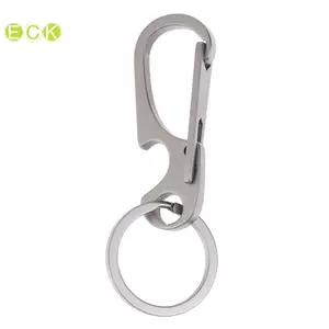 1Pc Hợp Kim Titan Carabiner Đa Năng Móc Khóa Ngoài TrờiWaist Treo Dây Xích Vòng Bule Bia Dụng Cụ Mở Chai Đẹp