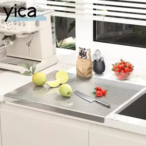 Thớt Cắt YICA, Thớt Inox Chống Trơn Trượt Hình Chữ Nhật, Dễ Dàng Làm Sạch Chống Sữa Với Mặt Bàn Bảo Vệ Thực Phẩm Pizza